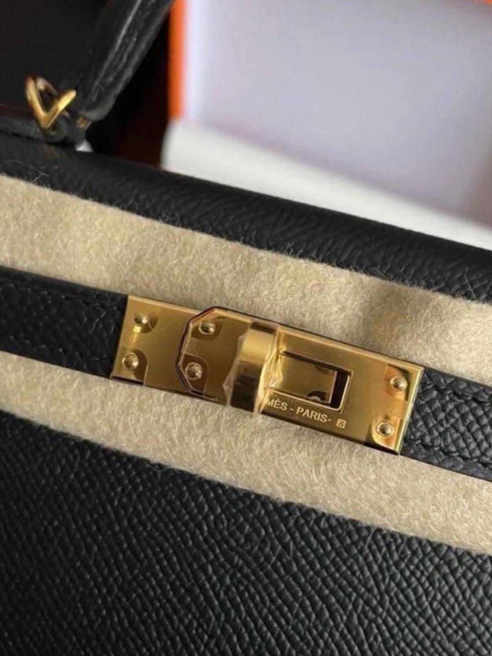 Hermes Kelly Mini Noir GHW - Picture 8 of 11